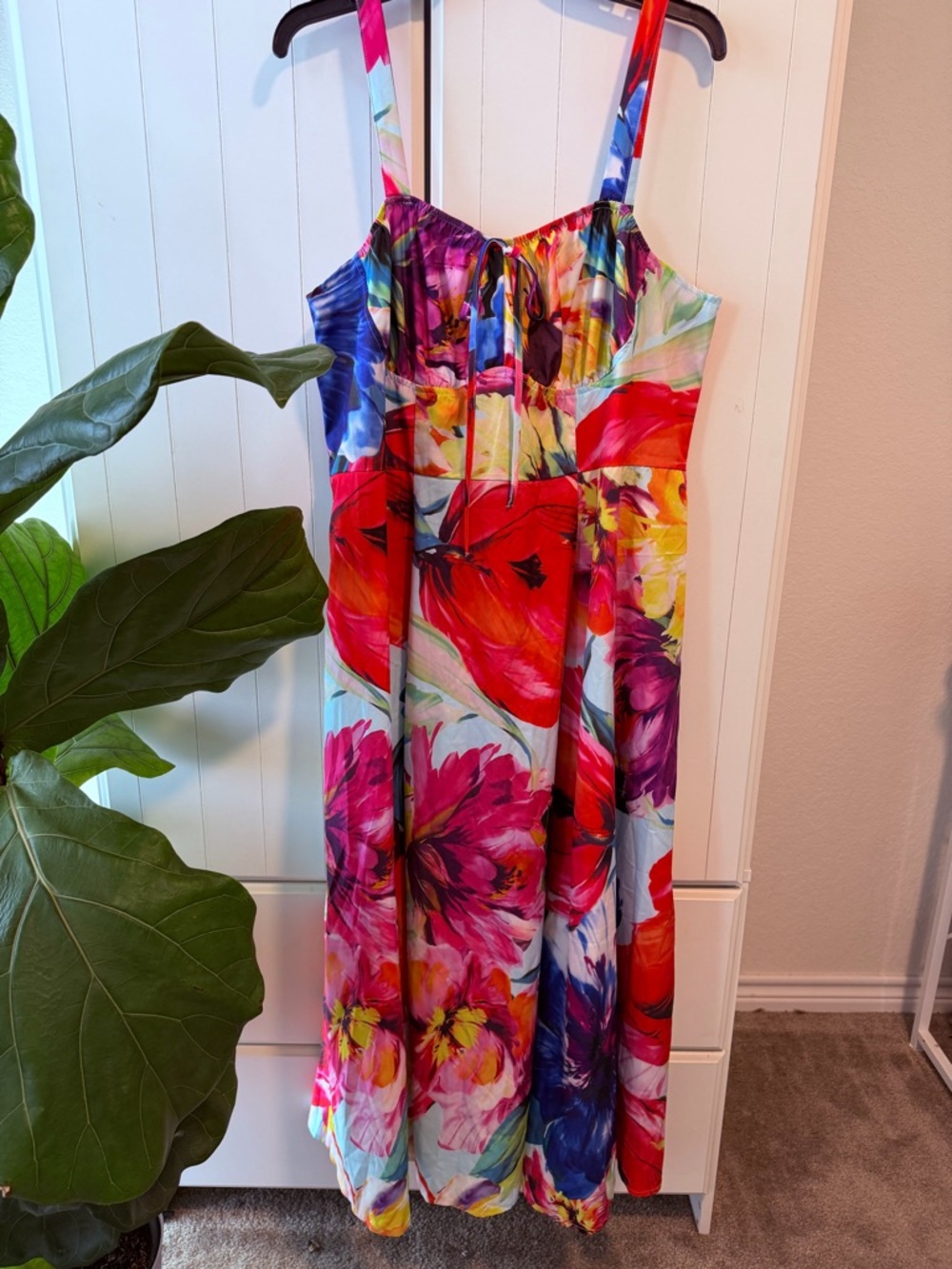 097 - SHEIN Multicolor Floral Smocked Sundress SZ 3X